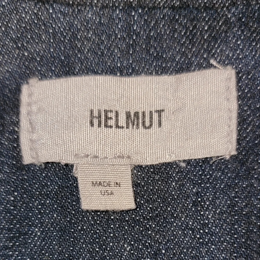 Helmut Lang denim motorcycle jacket women's size S - Picture 2 of 7